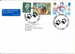 Great Britain Cover 13-2-2001 Topic Stamps Special Postmark Sent To Germany - Covers & Documents