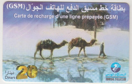 TUNISIA - Camels (Phone 1198) , 20 TD , Used - Tunesien