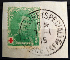 BELGIQUE                       N° 129                             OBLITERE - 1914-1915 Croce Rossa