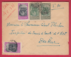 SOUDAN FRANCAIS BAMAKO LETTRE FM SURTAXE AVION POUR DAKAR COVER - Covers & Documents