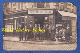 CPA Photo - PARIS 17e - Superbe Portrait De Rue Angle 51 Rue Navier & Rue Baron - Café Biére Cidre Magasin Devanture - Arrondissement: 17