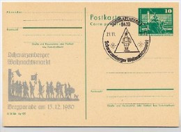 DDR P79-35-80 C129 Postkarte PRIVATER ZUDRUCK Weihnachtsmarkt Schwarzenberg Sost. 1980 - Cartes Postales Privées - Oblitérées