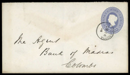 1887, Ceylon, U 27, Brief - Asia (Other)