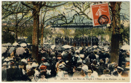 FRANCE - 1914 - Cachet De Fortune "muet" Sur CP De DIJON Adressée Localement Affranchie 10c Semeuse - Guerre De 1914-18