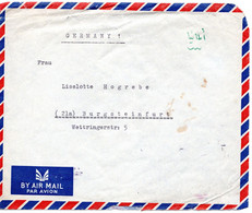 61508 - Saudi-Arabien - 1960 - 5G Schriftzug MiF A LpBf (Riad) -> Westdeutschland - Arabia Saudita