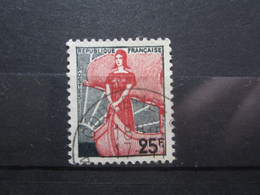 VEND BEAU TIMBRE DE FRANCE N° 1216 , OBLITERATION " ANGOULEME " !!! - 1959-1960 Maríanne à La Nef