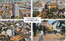 MAROC - CPSM - CASABLANCA Souvenir - Immeuble Liberté - Avenue D'Amade Eglise Sacré-Coeur - Boulevard 4e Zouaves - 1953 - Casablanca