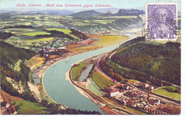 PC - AK - Sächs - Lilienstein Panorama - 1913 - Stein