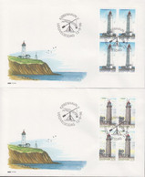 1996. DANMARK. Lighthouses Complete Set In 4-blocks On FDC 12.9.96.  (Michel 1132-1135) - JF433941 - Briefe U. Dokumente