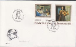 1996. DANMARK. Paintings Complete Set On FDC 7.11.96.  (Michel 1139-1140) - JF433943 - Briefe U. Dokumente