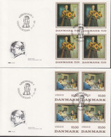 1996. DANMARK. Paintings Complete Set In 4-blocks On FDC 7.11.96.  (Michel 1139-1140) - JF433944 - Briefe U. Dokumente