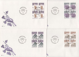 1997. DANMARK. FRILANDSMUSEET Complete Set In 4-blocks On FDC 13.3.97.  (Michel 1146-1149) - JF433946 - Covers & Documents