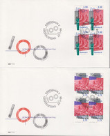 1998. DANMARK. Arbejdsmarkedets Organisering Complete Set In 4-blocks On FDC 22.1.98.  (Michel 1170-1173) - JF433953 - Lettres & Documents