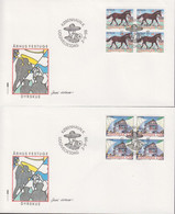 1998. DANMARK. NORDEN Complete Set In 4-blocks On FDC 3.9.98.  (Michel 1188-1189) - JF433962 - Covers & Documents