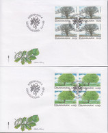 1999. DANMARK. Local Trees Complete Set In 4-blocks On FDC 13 1 99.  (Michel 1199-1202) - JF433968 - Cartas & Documentos