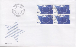 1999. DANMARK. Europarådet In 4-block On FDC 28.4.99.  (Michel 1213) - JF433970 - Covers & Documents