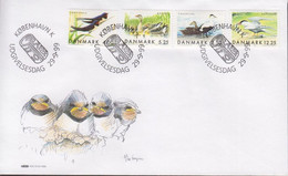 1999. DANMARK. LOCAL BIRDS Complete Set On FDC 29.9.99.  (Michel 1223-1226) - JF433977 - Briefe U. Dokumente