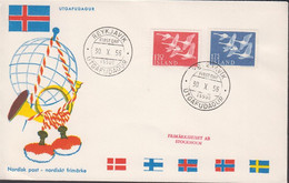 1956. ISLAND. NORDEN. FDC REYKJAVIK 30. X. 56.  (Michel 312-313) - JF433983 - Briefe U. Dokumente