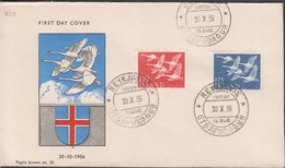 1956. ISLAND. NORDEN. FDC REYKJAVIK 30. X. 56.  (Michel 312-313) - JF433984 - Briefe U. Dokumente