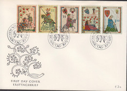 1961. LIECHTENSTEIN . Minnesänger Complete Set On FDC VADUZ 30.5.1961.   (Michel 406-410) - JF433988 - Lettres & Documents