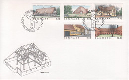 2005. DANMARK. BUILDINGS Complete Set On FDC 12.1.2005.  (Michel 1390-1394) - JF434035 - Cartas & Documentos