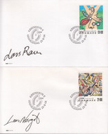 2004. DANMARK. Art Complete Set On FDC 25.8.2004.  (Michel 1381-1382) - JF434040 - Lettres & Documents