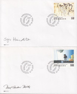 2003. DANMARK. Art Complete Set On FDC 27.8.2003.  (Michel 1348-1349) - JF434054 - Lettres & Documents