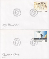 2003. DANMARK. Art Complete Set On FDC 27.8.2003.  (Michel 1348-1349) - JF434054 - Cartas & Documentos