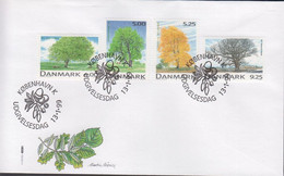 1999. DANMARK. Trees Complete Set On FDC 13.1.99.  (Michel 1199-1202) - JF434059 - Briefe U. Dokumente