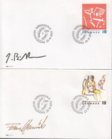 2002. DANMARK. Art Complete Set On FDC 25.9.2002.  (Michel 1318-1319) - JF434062 - Lettres & Documents