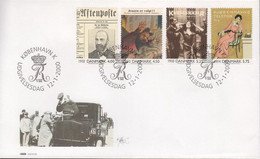 2000. DANMARK. Key Moments In The 20th Cent. Complete Set On FDC 12.1.2000.  (Michel 1234-1237) - JF434089 - Lettres & Documents