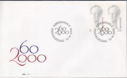 2000. DANMARK. Margrethe Complete Set On FDC 12.4.2000.  (Michel 1238-1239) - JF434090 - Storia Postale