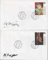 1999. DANMARK. Art Complete Set On FDC 25.8.99.  (Michel 1219-1220) - JF434094 - Storia Postale