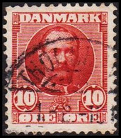 1907. DANMARK. Fr. VIII. 10 Øre Rød Cancelled THORSHAVN (Michel 54) - JF524995 - Oblitérés