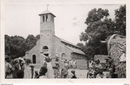 GUINEE CONAKRY PHOTO CARTE KINDIA EGLISE SAINTE CROIX TBE - Guinée Française