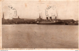 DUBLIN THE MAIL BOAT DUN LAOGHAIRE KINGSTOWN 1928 - Dublin