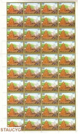 India 2002 Ananda Nilayam Vimanam, Tirumala Temple Full Sheet Of 40 Stamps MNH As Per Scan - Induismo