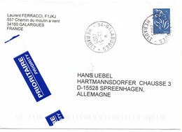 61528 - Frankreich - 2009 - TVP Lamouche EF A LpBf GALARGUES -> Deutschland - Lettres & Documents