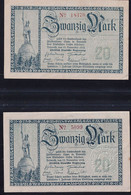 Detmold: 2x 20 Mark 13.11.1918 - KN 4- U. 5-stellig - Fürstlich Lippische Regierung - 20 Mark