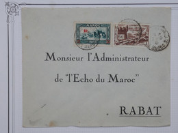 BG11 MAROC  BELLE LETTRE 1941  A RABAT  +SURCHARGE 40C+ AFFR. INTERESSANT - Lettres & Documents