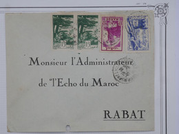 BG11 MAROC  BELLE LETTRE 1941  A RABAT  +PAIRE DE TP+ AFFR. INTERESSANT - Lettres & Documents