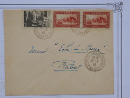 BG11 MAROC  BELLE LETTRE 1942  PETIT BUREAU SOUK EL ARBAT   A RABAT  +PAIRE DE TP+ AFFR. INTERESSANT - Covers & Documents