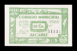 España Billete Local Guerra Civil Alcañiz Teruel 50 Céntimos 1937 T. 134 EBC XF - Sonstige & Ohne Zuordnung