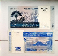 Madagascar 100 Ariary 500 Francs  2004  Unc - Madagascar