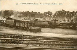 Laroche Migennes * Vue Sur Le Dépôt De Machines * La Gare * Ligne Chemin De Fer * Train Locomotive - Laroche Saint Cydroine