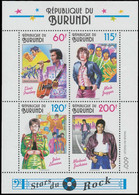 BL134**(1045-1048) - Stars Du Rock / Sterren Van De Rockmuziek / Rockstars / Rock Stars - BURUNDI - Unused Stamps