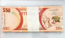 Guyana 50 Dollars 2016 Original Bundle 100 Pcs Unc - Guyana