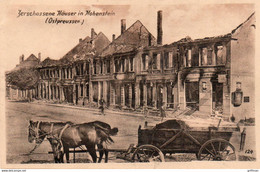 ZERSCHOSSENE HOUSER IN HOHENSTEIN OSTPREUSSEN 1918 TBE - Hohenstein-Ernstthal