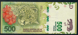 ARGENTINA P365a 500 PESOS 2016 Serie E Signature 87   VF NO P.h. - Argentina