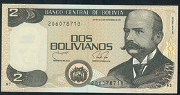 BOLIVIA  P202b 2 BOLIVIANOS  1990 Signature 84 #B     UNC. - Bolivien